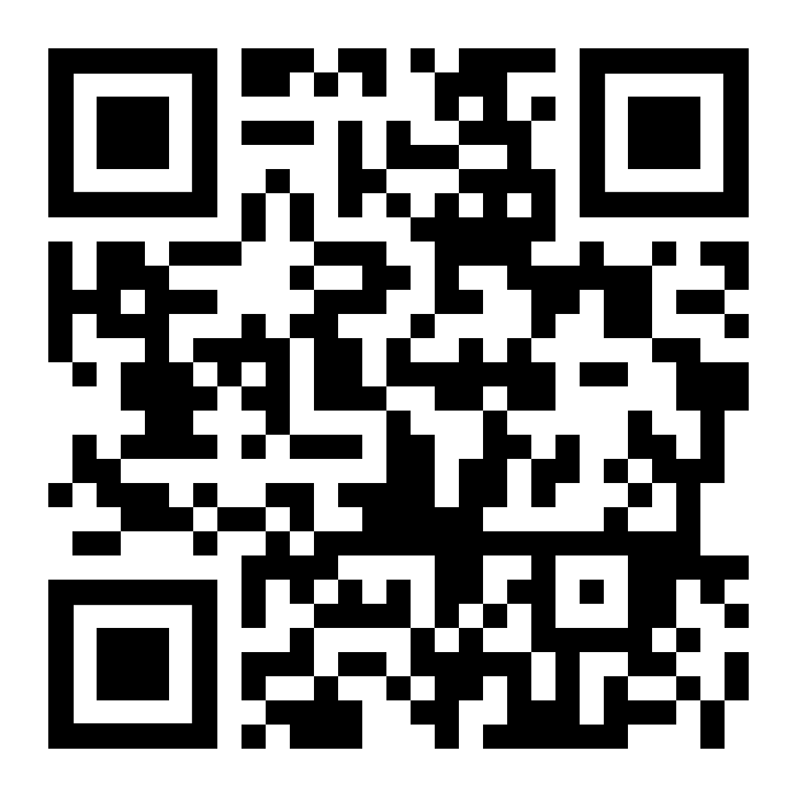Kod QR prowadzący do zapisów Przystani Jogi w Fitssey